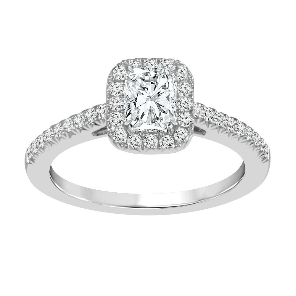 True 3/4 Carat Diamond Engagement Ring in 14K White Gold