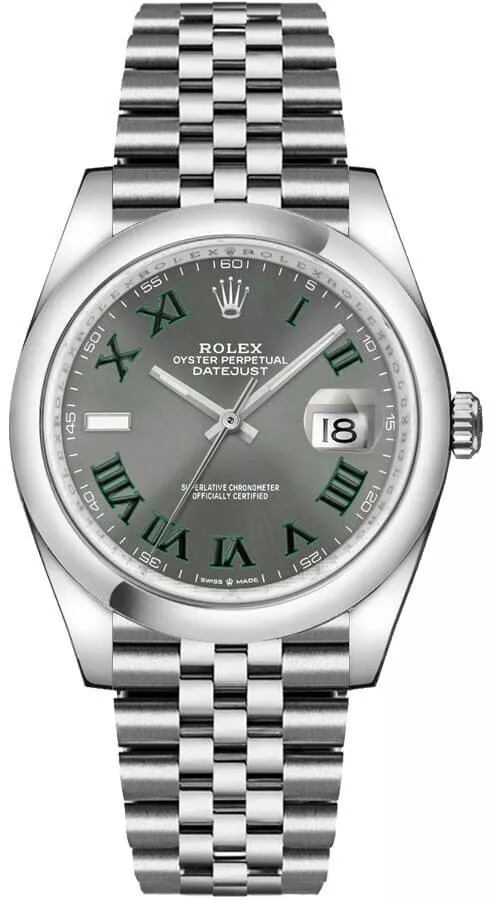Rolex Datejust 36 Gray Wimbledon Dial Automatic Luxury Dress Watch