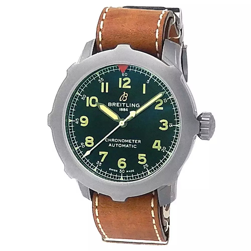 Breitling Navitimer Aviator Super 8 B20 Titanium Green Men's Watch EB2040101L1X1
