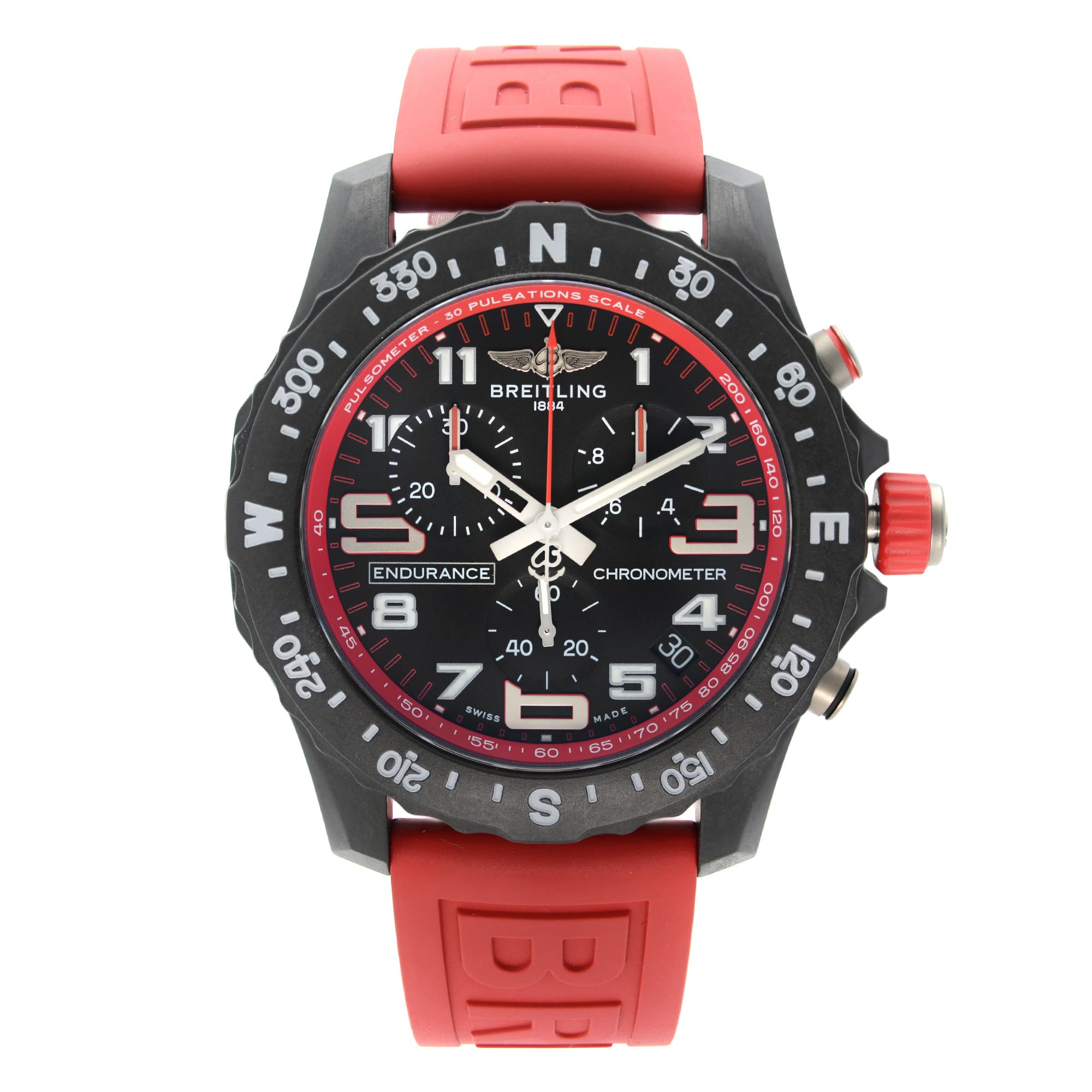 Breitling Endurance Pro Breitlight Red Black Dial Quartz Men Watch 