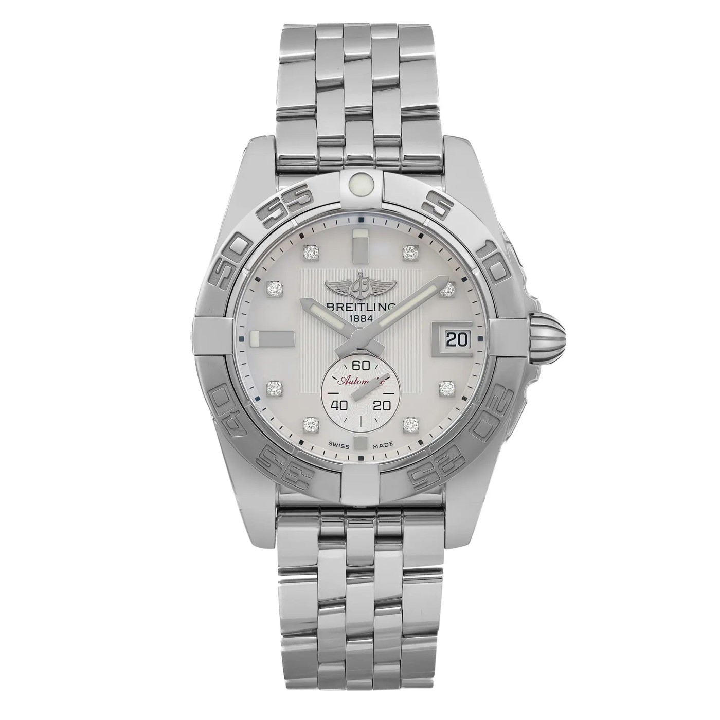 Breitling Galactic 36 Steel MOP Diamond Dial Automatic Watch
