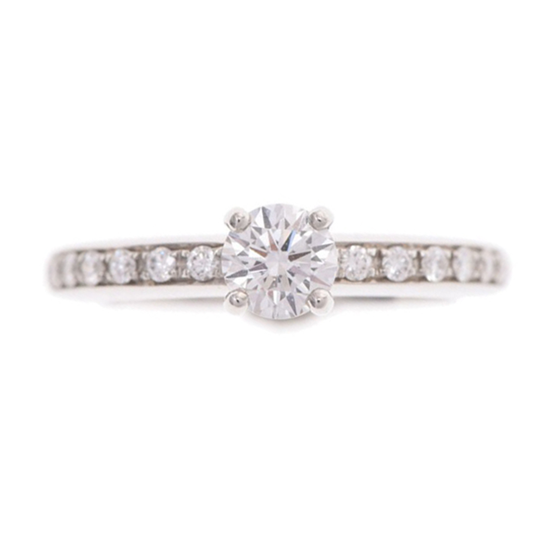 Bulgari 950 Platinum 0.40ct Diamond Ring Size 4.5  