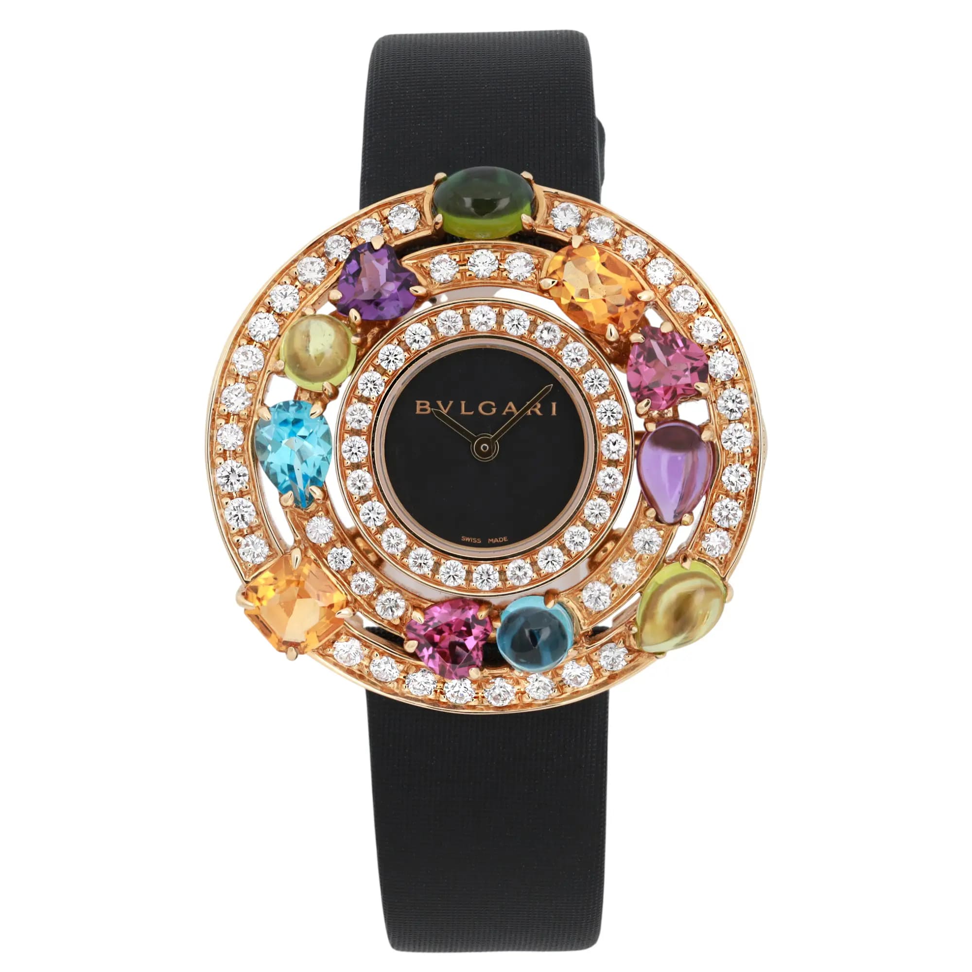 BVLGARI Asutorare Cherki 18K Yellow Gold Gemmed Diamond Watch