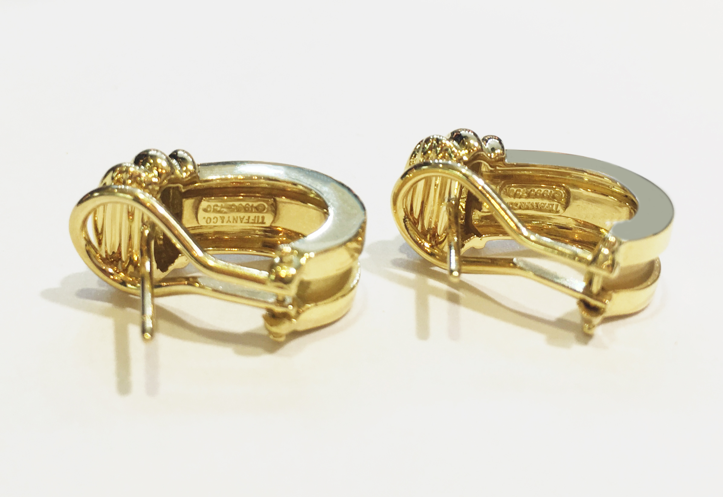 Vintage Tiffany & Co. 1995 Atlas Yellow Gold Earrings | Tiffany