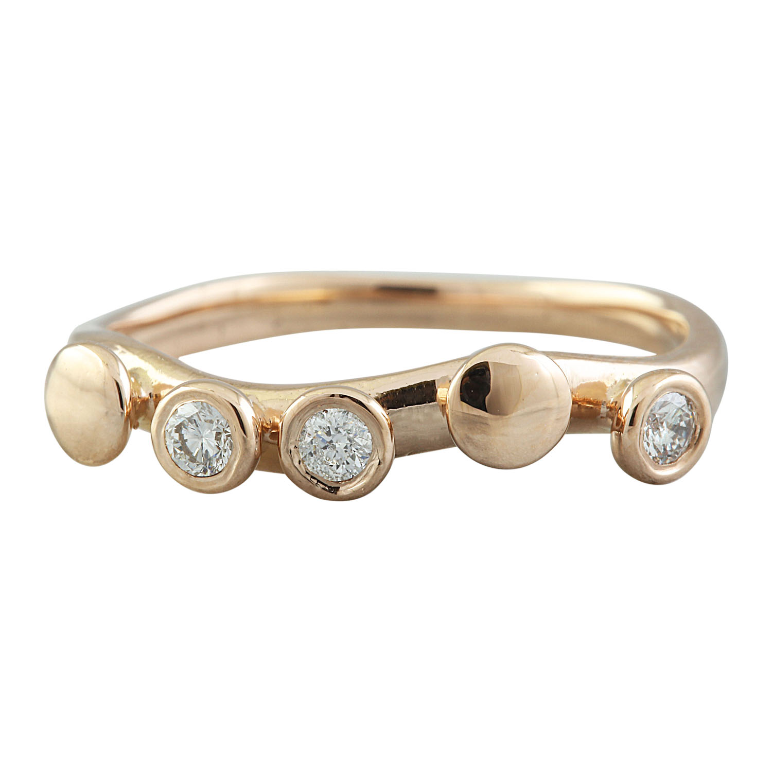 0.15 Carat 14K Rose Gold Diamond Ring