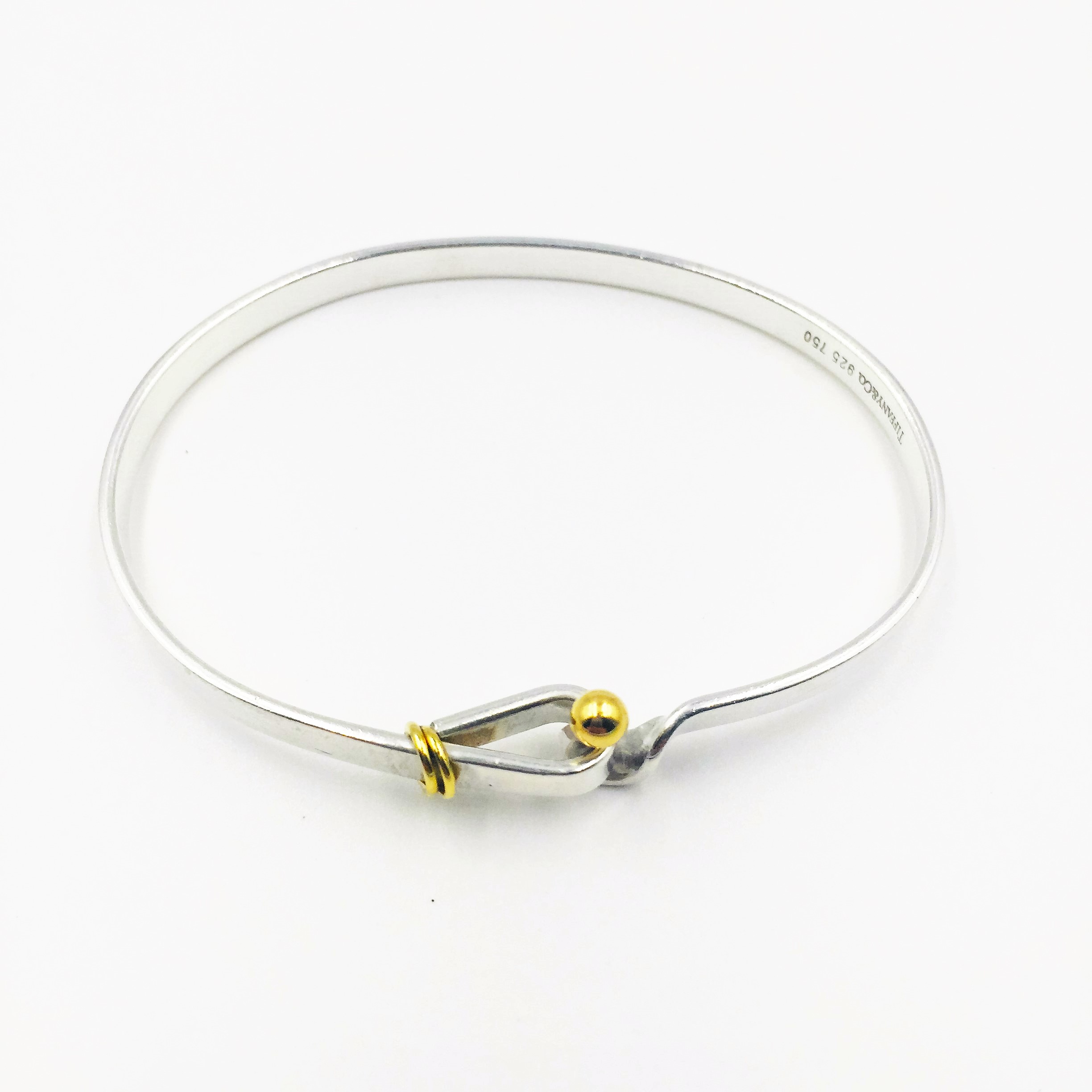 18K Gold Silver Hook And Eye Bracelet | Tiffany & Co. | Buy at