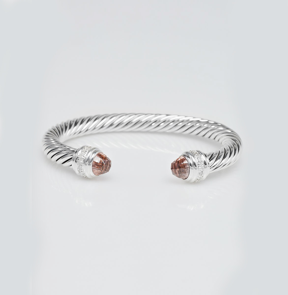 David Yurman Cable Classics Bracelet with Morganite and Diamonds