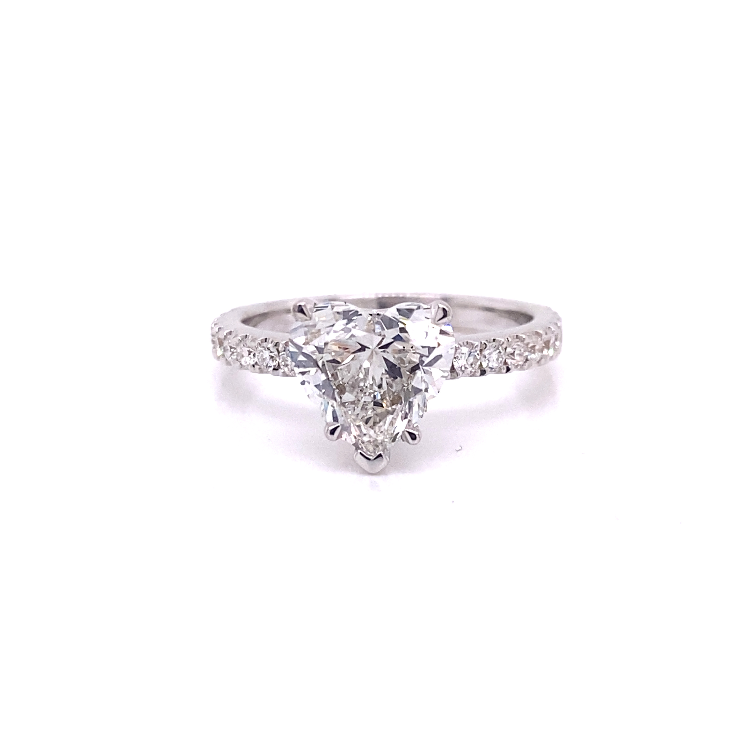 2 Carat Heart Shaped Lab Grown Diamond Engagement Ring  IGI Certified