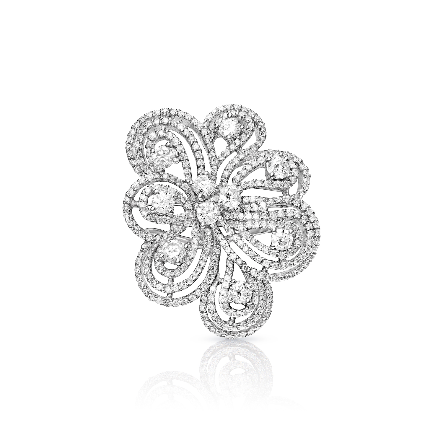 Alani  Carat Earth Mined Round Brilliant Diamond Engagement Ring in 18kt White Gold
