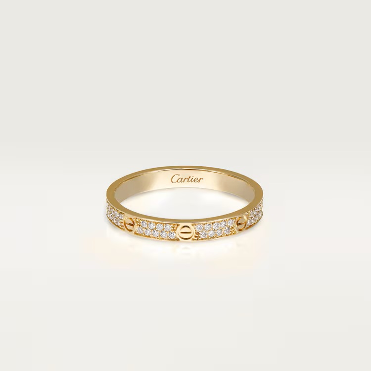 Pre-Owned Cartier Pave Mini Love Ring 