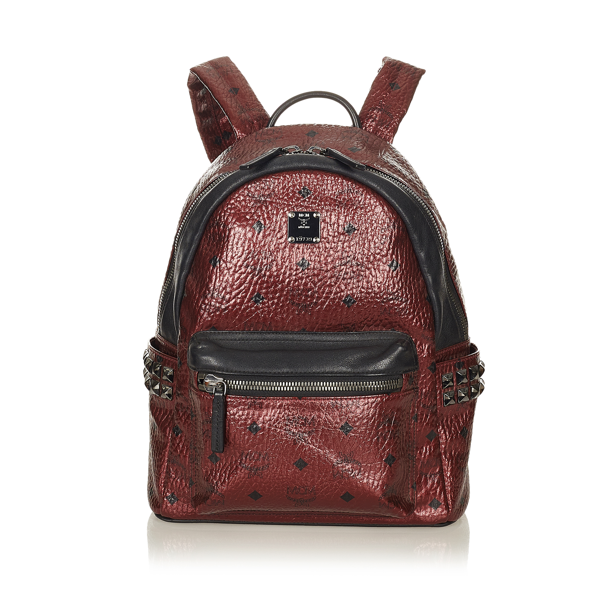 MCM Mini Visetos Leather Backpack