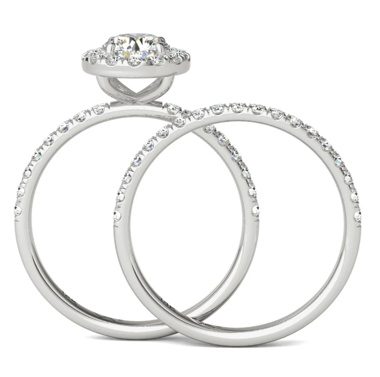 Halo Natural Diamond Ring