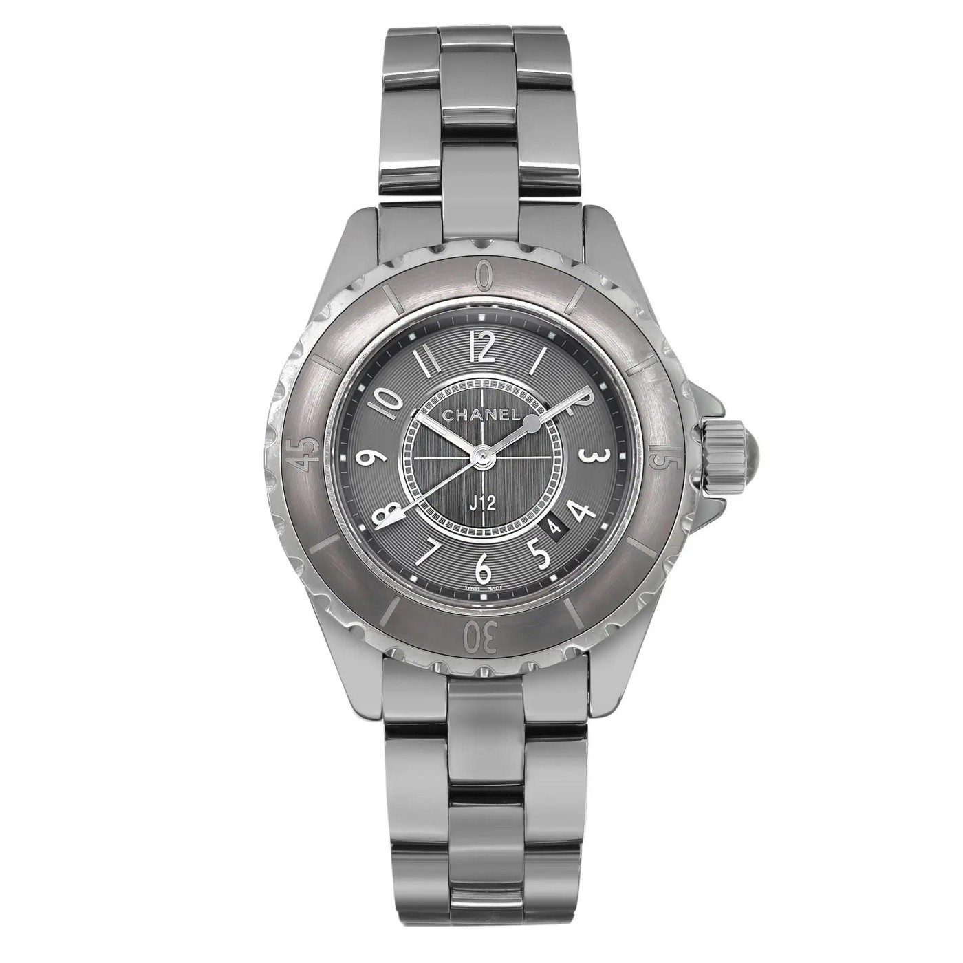 Chanel J12 Chromatic 33mm Titanium Ceramic Grey Dial Ladies Watch