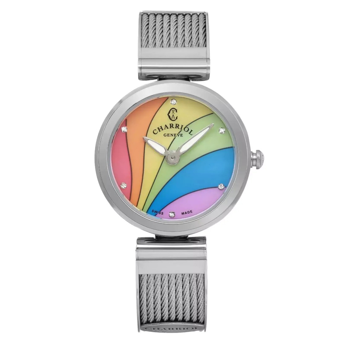 Charriol Forever Rainbow Steel MOP Dial Women Watch