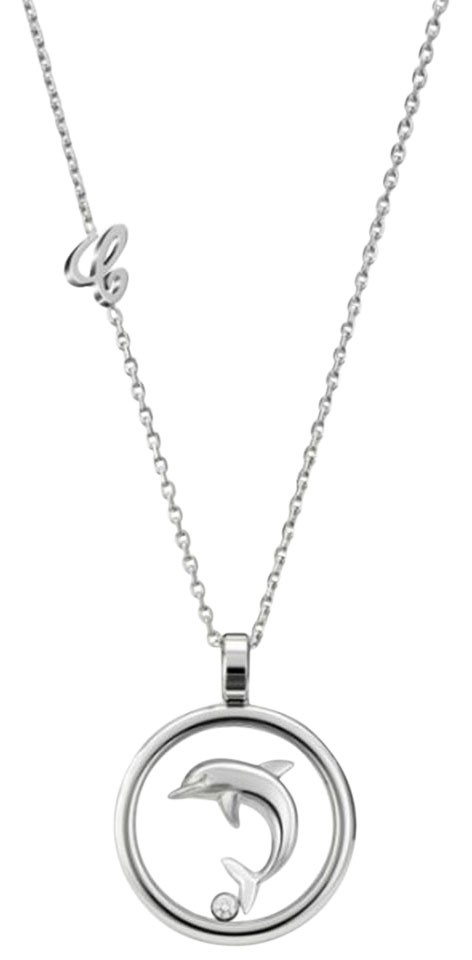 Chopard 18K White Gold and Diamond Animal World Dolphin Necklace