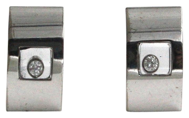 Chopard 18K White Gold Happy Diamond Earrings 843335