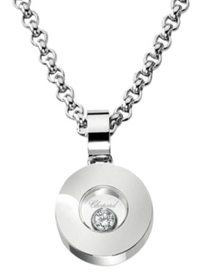 Chopard 18K White Gold Happy Diamond Icon Necklace 793086