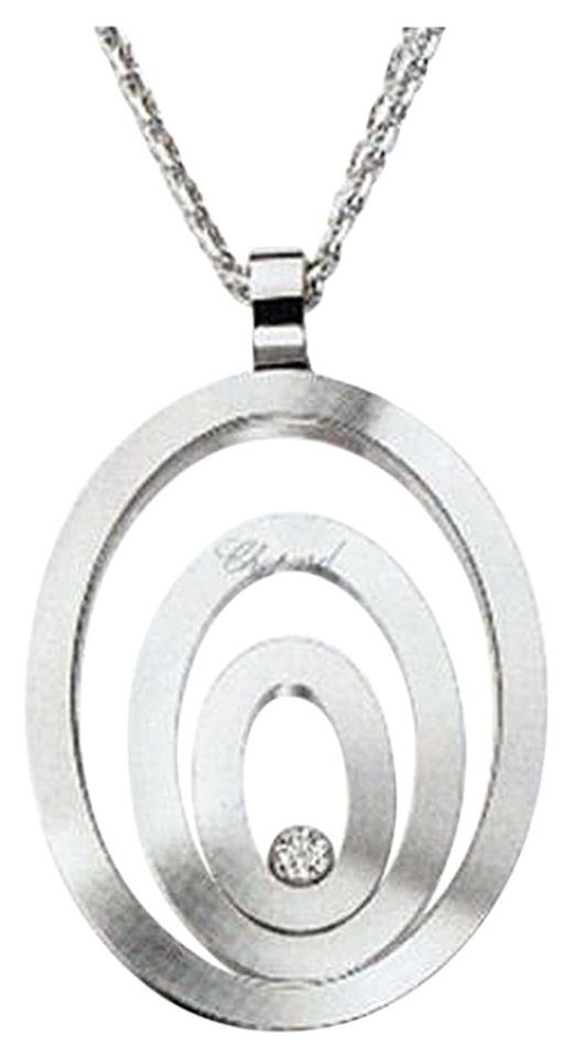 Chopard 18K White Gold Happy Spirit Diamond 795877 Necklace