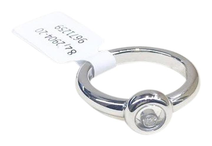 Chopard 9671259 Happy Diamond 18K White Gold Ring Size 6