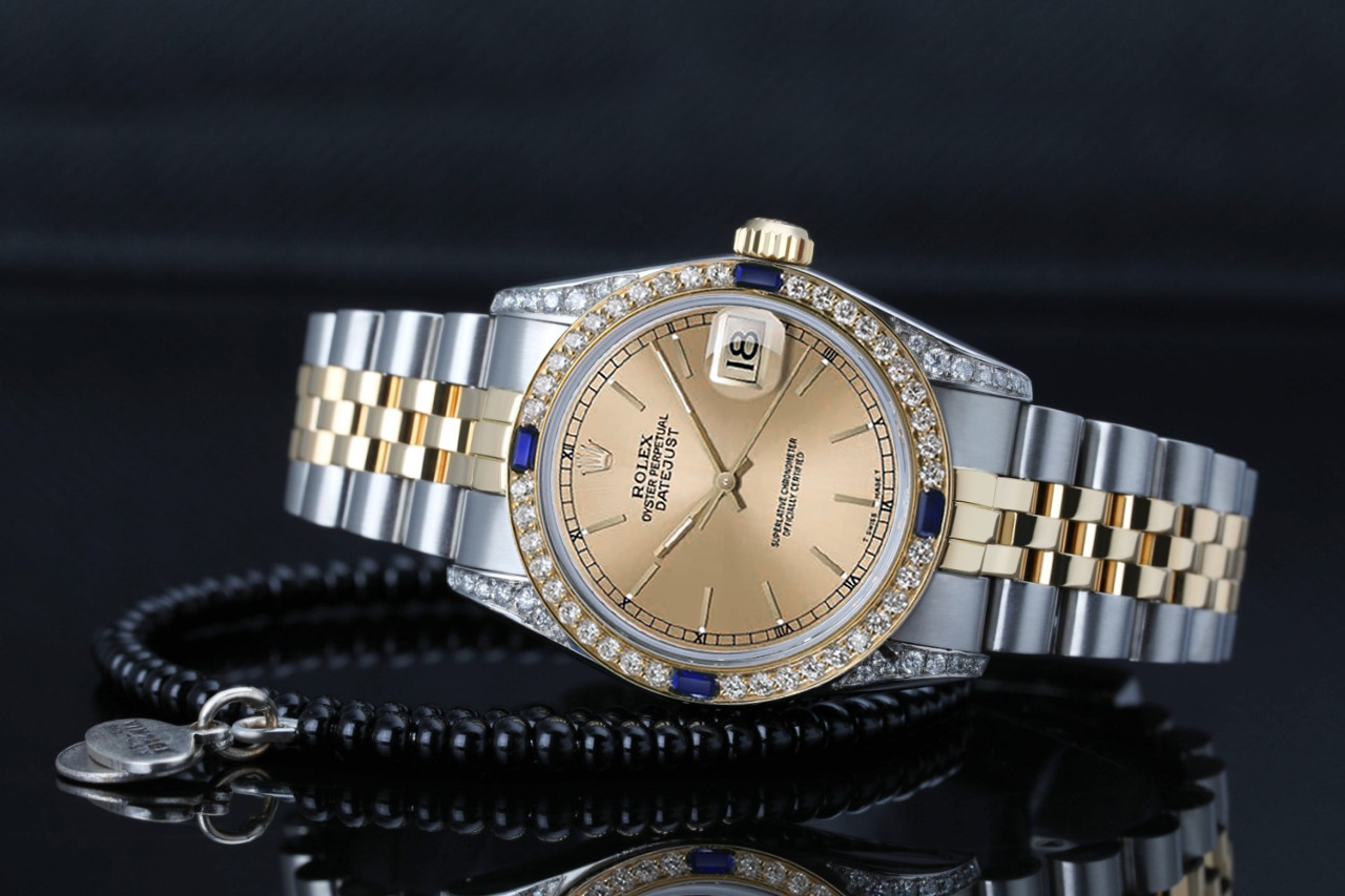 Women's Rolex  Datejust Two Tone Jubilee Champagne Index Dial Bezel + Lugs + Sapphire