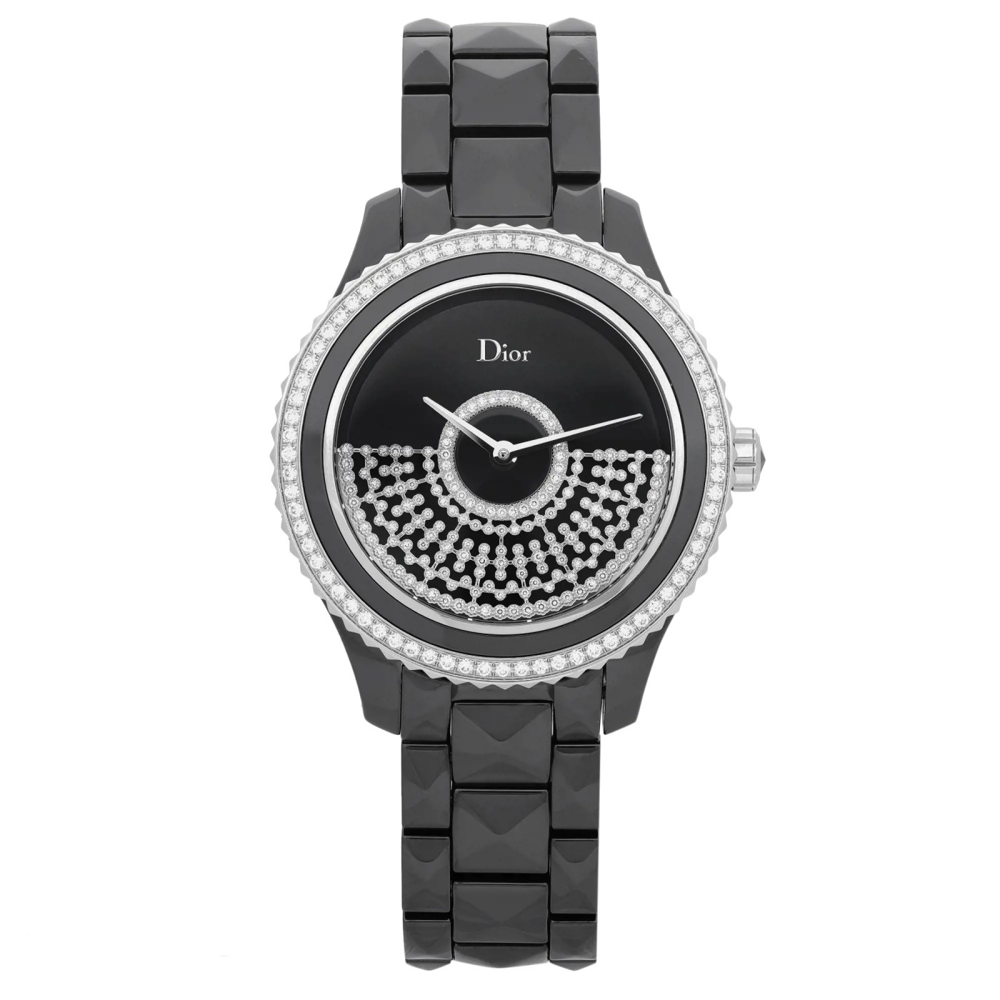 Christian Dior VIII Grand Bal 38mm Ceramic Diamond Black Dial Watch