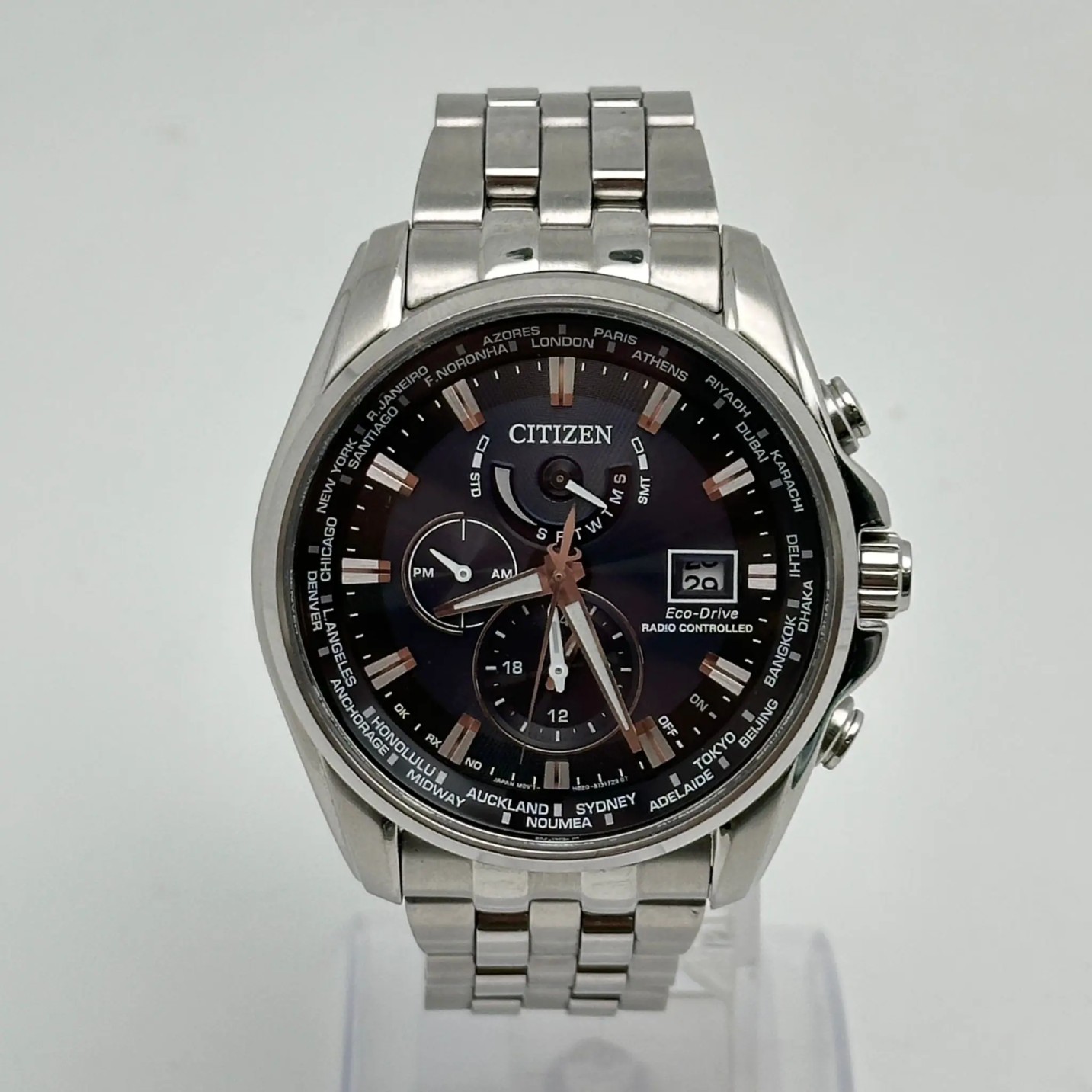 Citizen Eco-Drive 44mm Steel Blue Dial Quartz Men Watch
