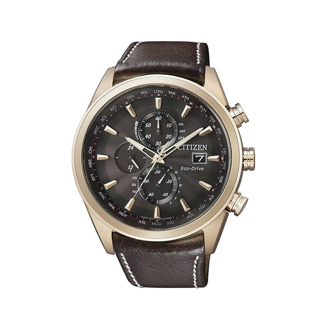 Citizen Eco-Drive Chronograph Chocolate Dial Mens Watch