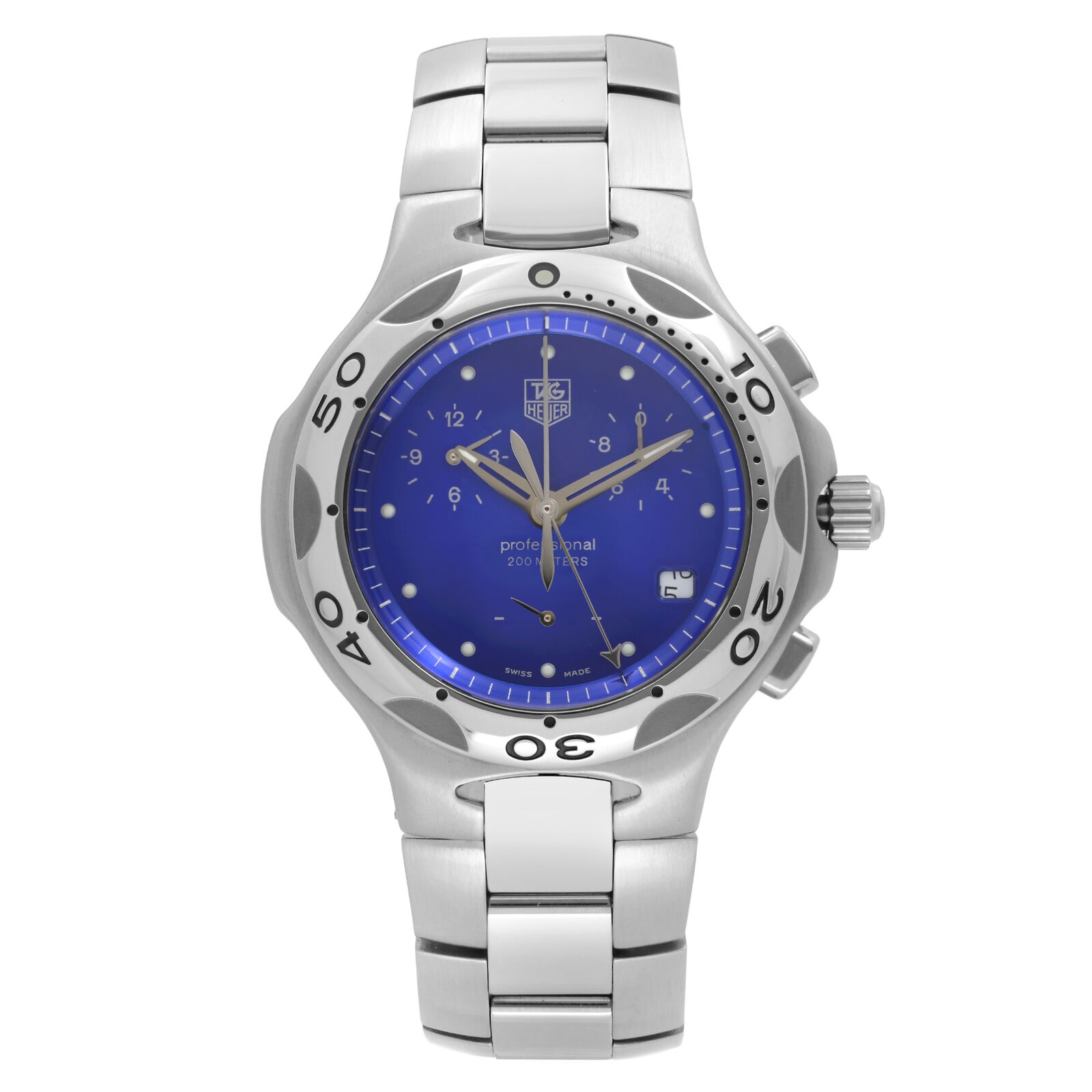 TAG Heuer キリウム プロフェッショナル 腕時計 300m Tag Heuer Kirium Professional Steel Royal Blue Quartz Mens Watch