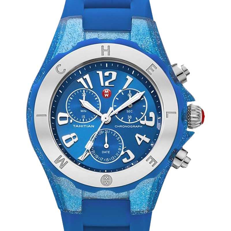 Michele MWW12F000074 Tahitian Jelly Bean Blue Watch  display picture 1