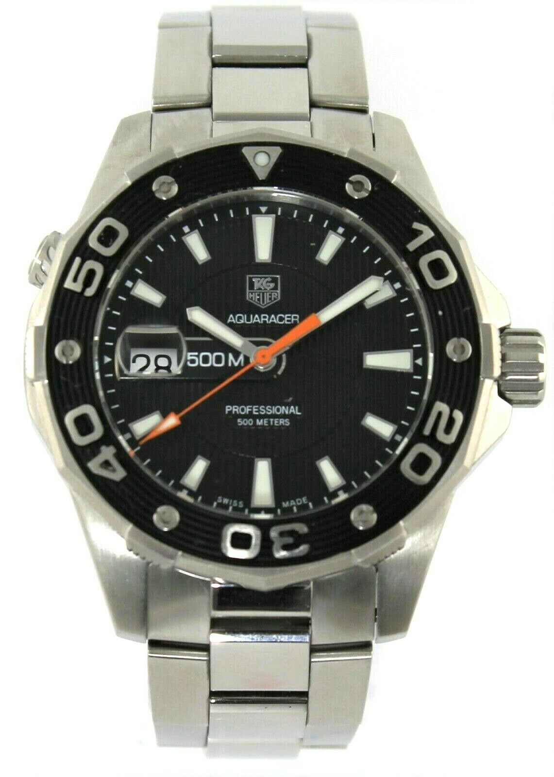 TAG HEUER AQUARACER WAJ1110.BA0871 500M DIVER BLACK SWISS QUARTZ