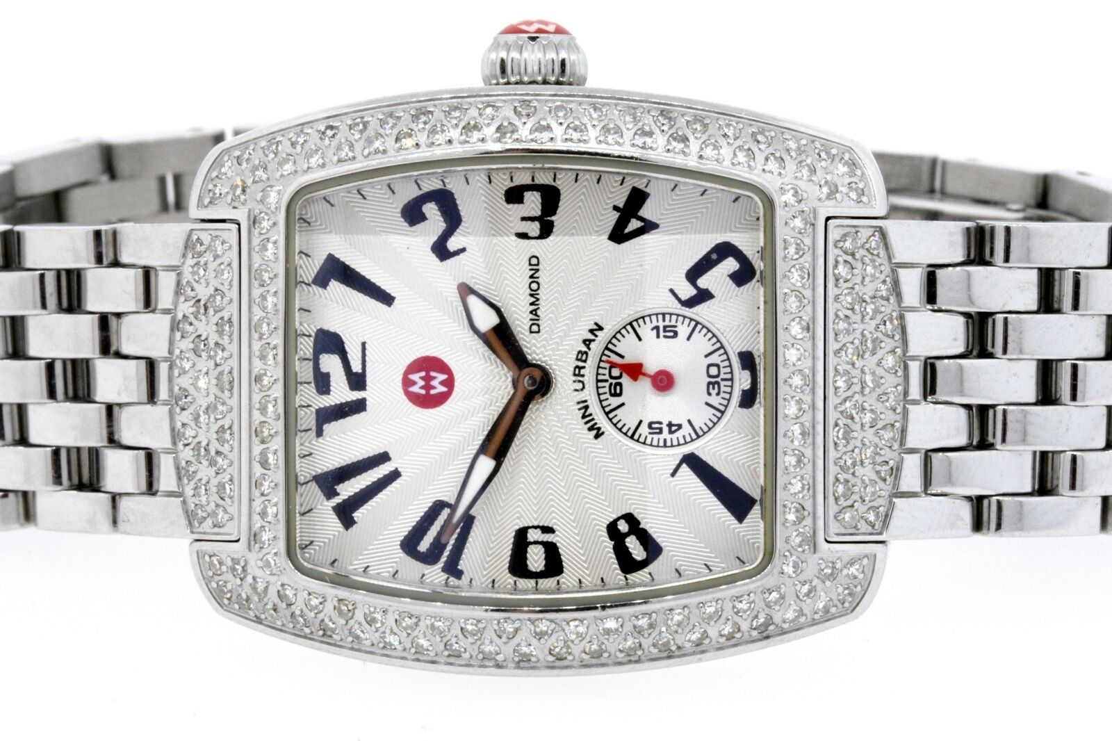 Michele Mini Urban Diamond Watch & $700 Upgraded Diamond 
