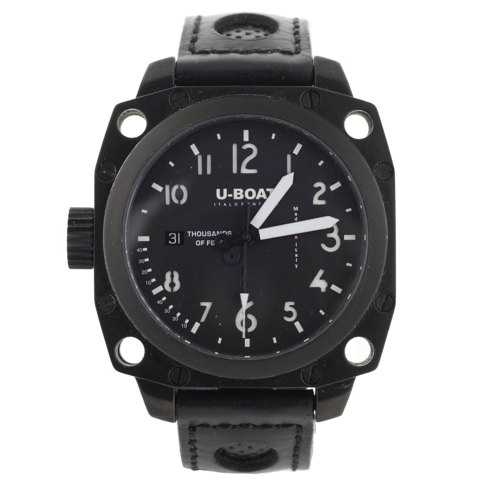 U-Boat Thousands of Feet PVD Stainless Steel Black Dial Watch | U