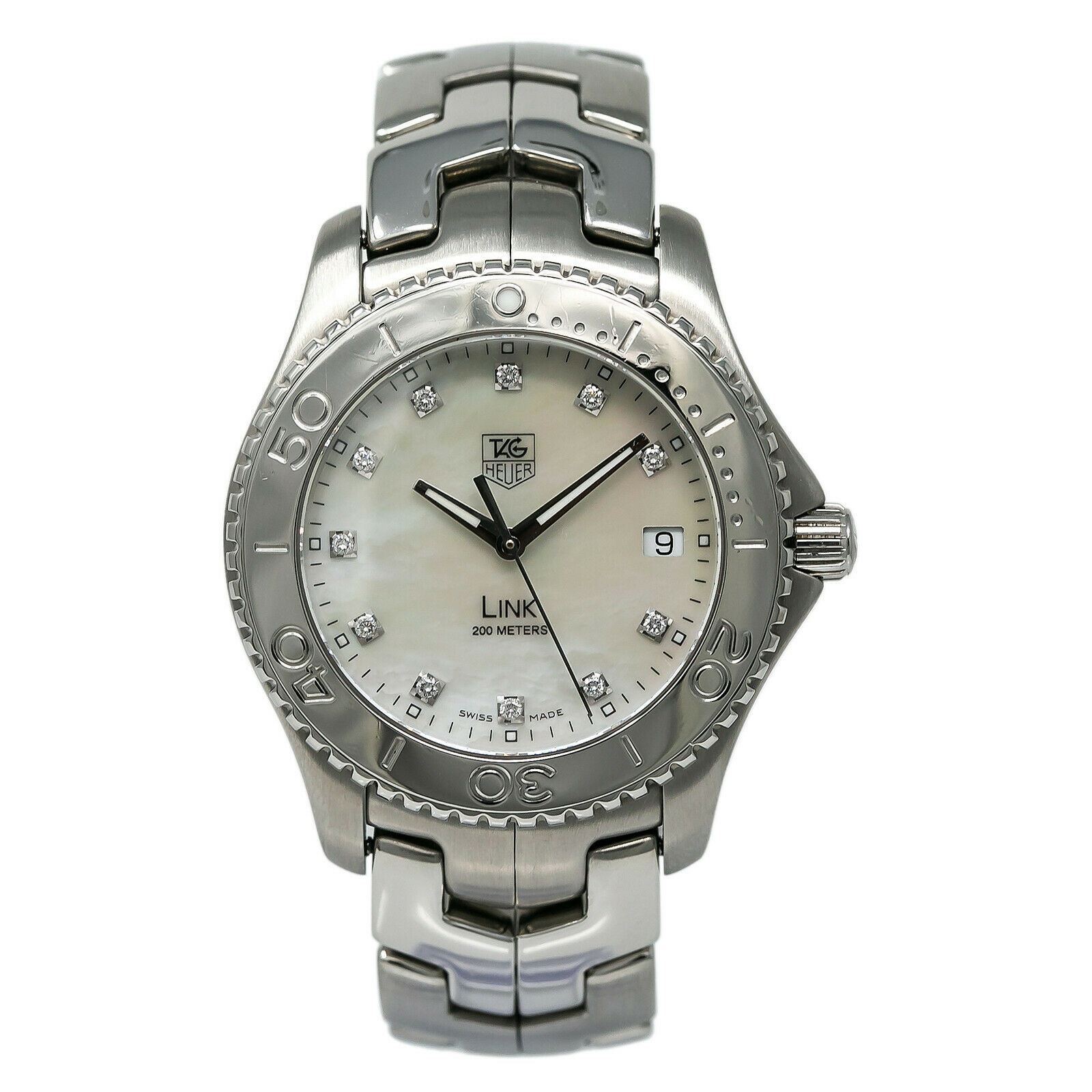 Tag Heuer Link WJ1114-0 Men's Quartz Watch Stainless Steel MOP