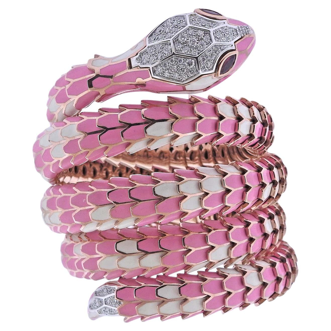 Versace Elaphe Shadov SNAKE Watch PINK LAVENDER Versace Unisex-Child Watches | Direct Luxury main image 4