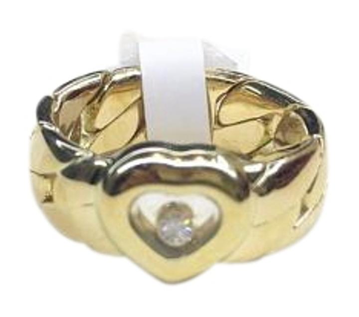 Chopard 18K Yellow Gold Happy Diamond 82/2501-20 Ring Size: 5.5  