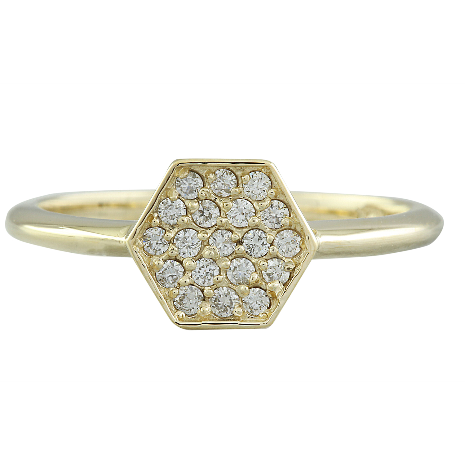 0.22 Carat 14K Yellow Gold Diamond Ring