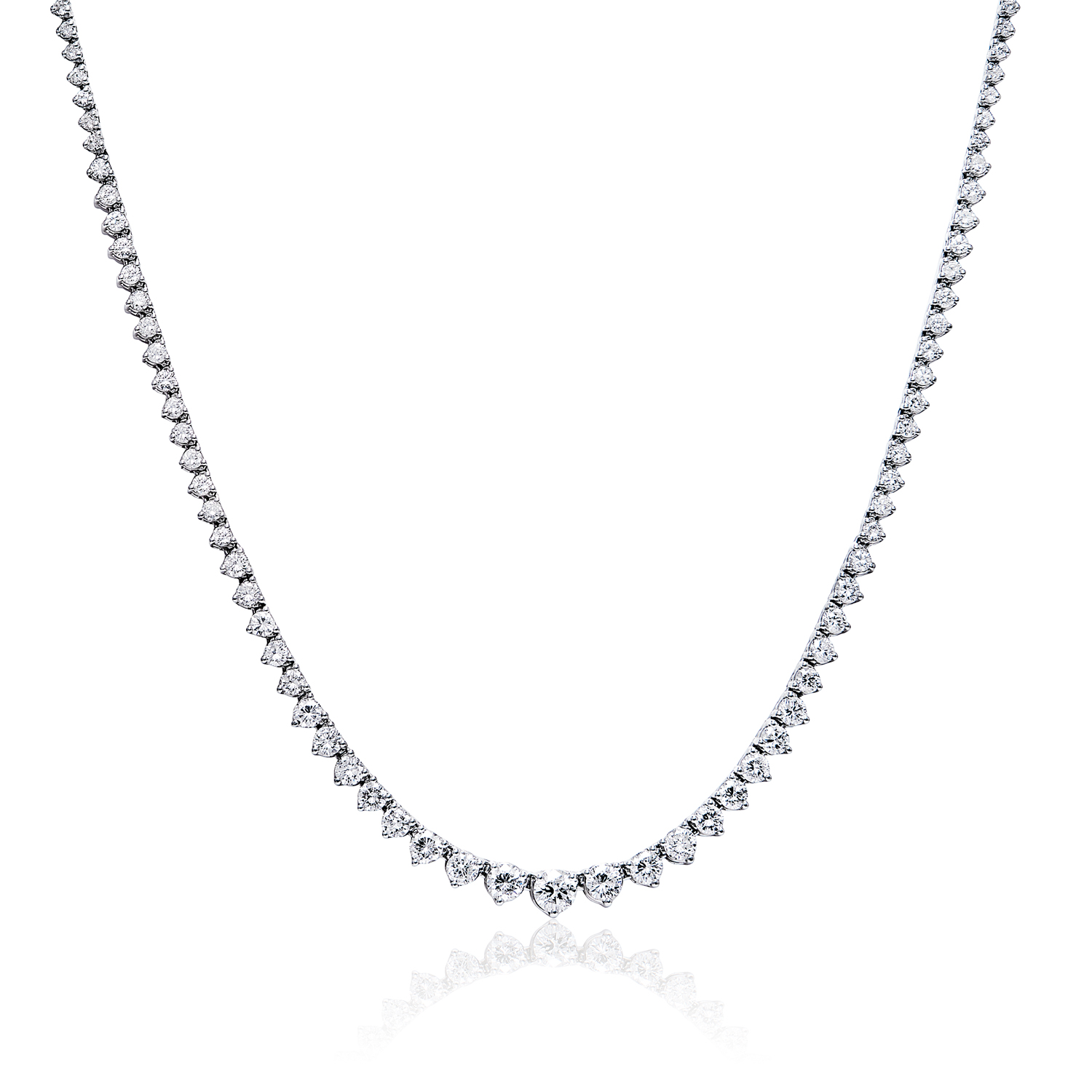 Ari   Carat Round Brilliant Diamond Necklace in   Karat White Gold For Ladies