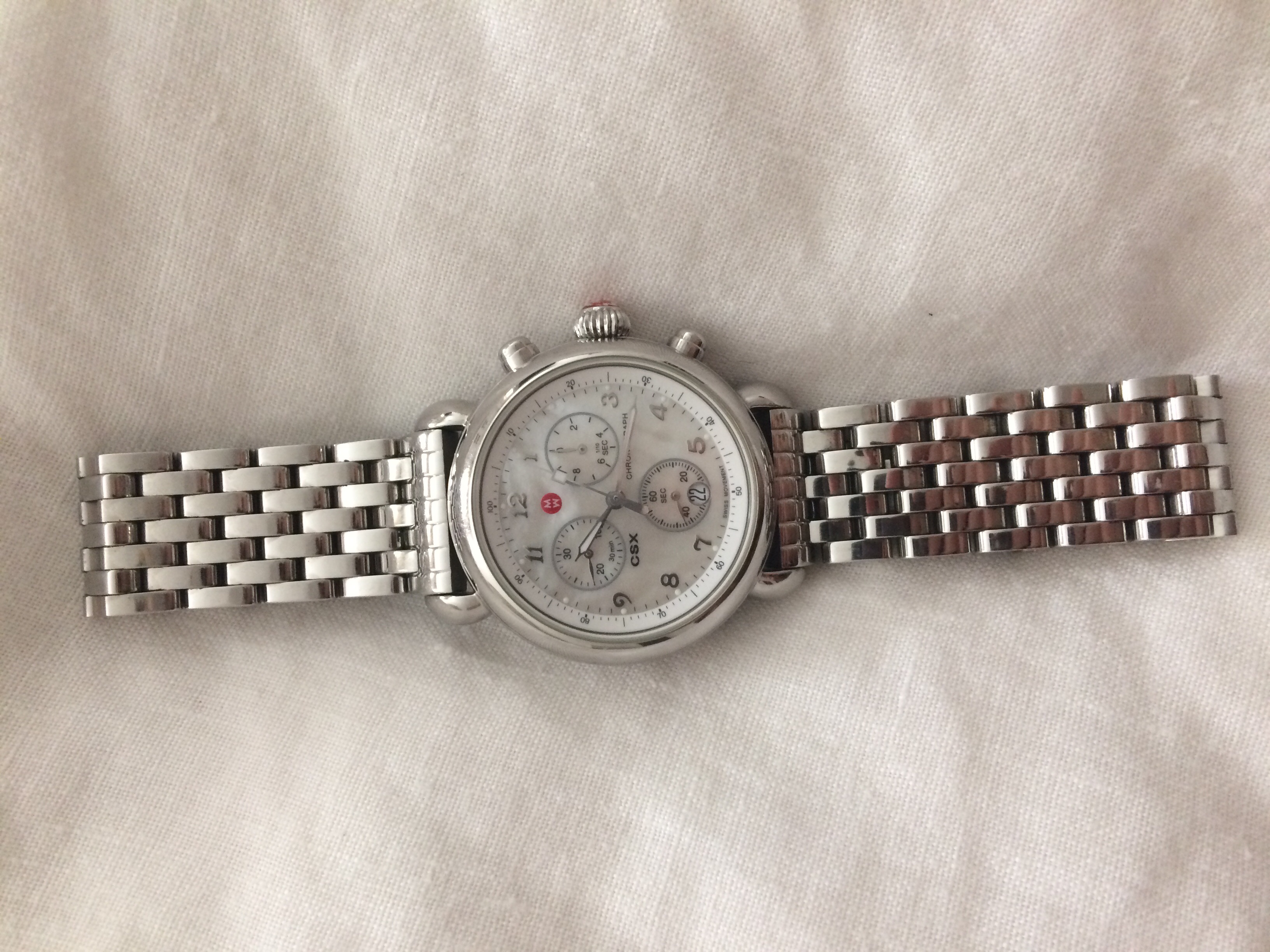 Michele CSX mw03c00a0025 Stainless Steel Chronograph 35mm 