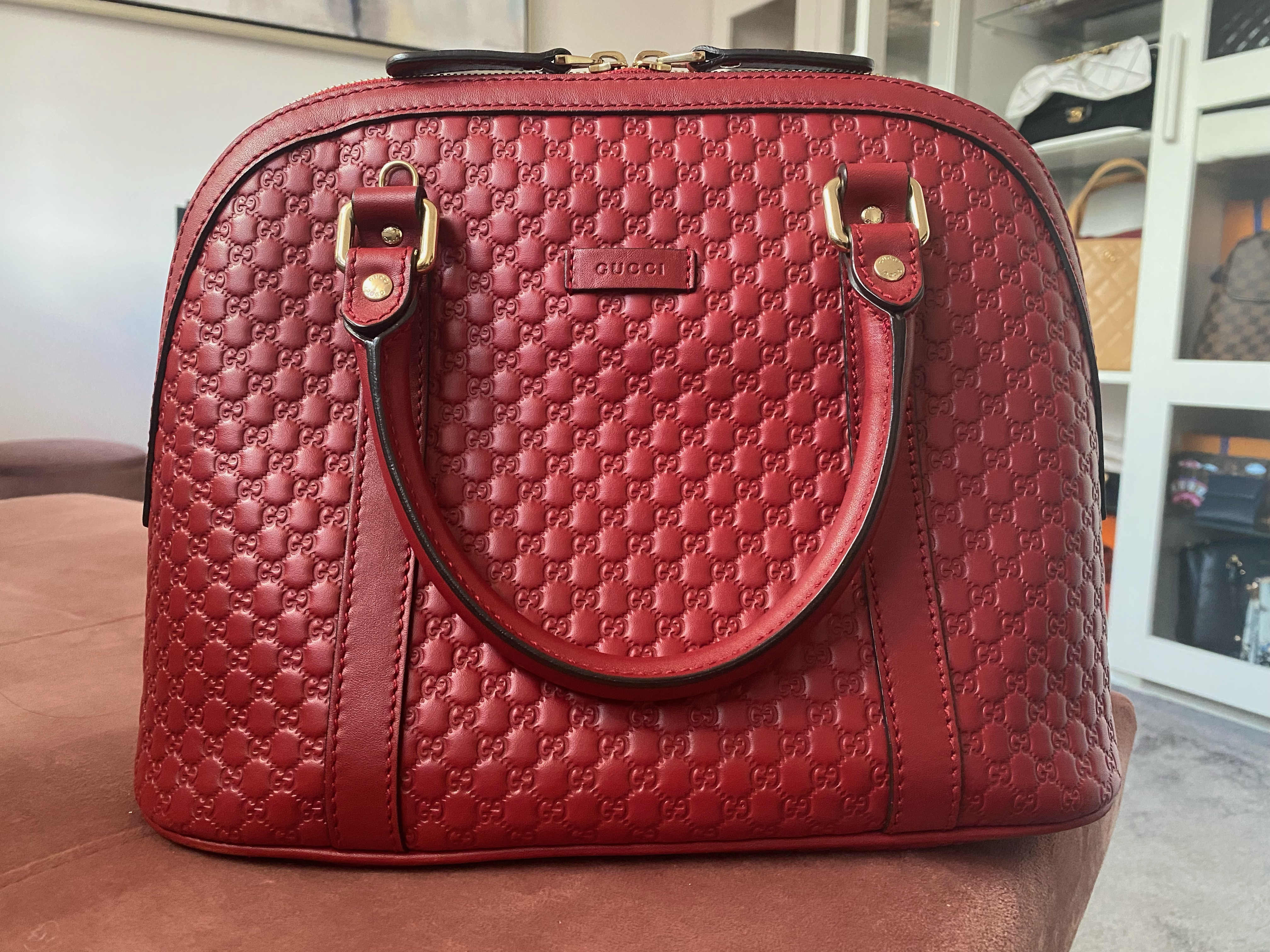 Gucci Microguccissima Dome Leather Satchel