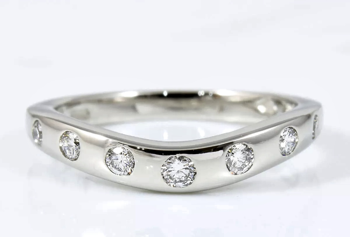 Bulgari Platinum Diamond Ring Size 4