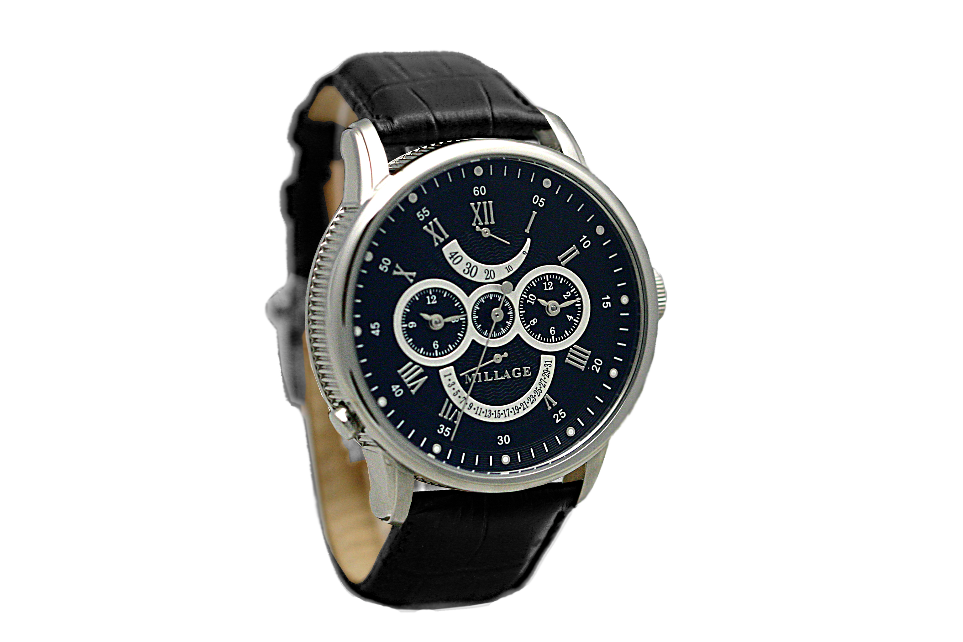 M3626 BLACK  WHITE SILVER BLACK/MILLAGE WATCHES