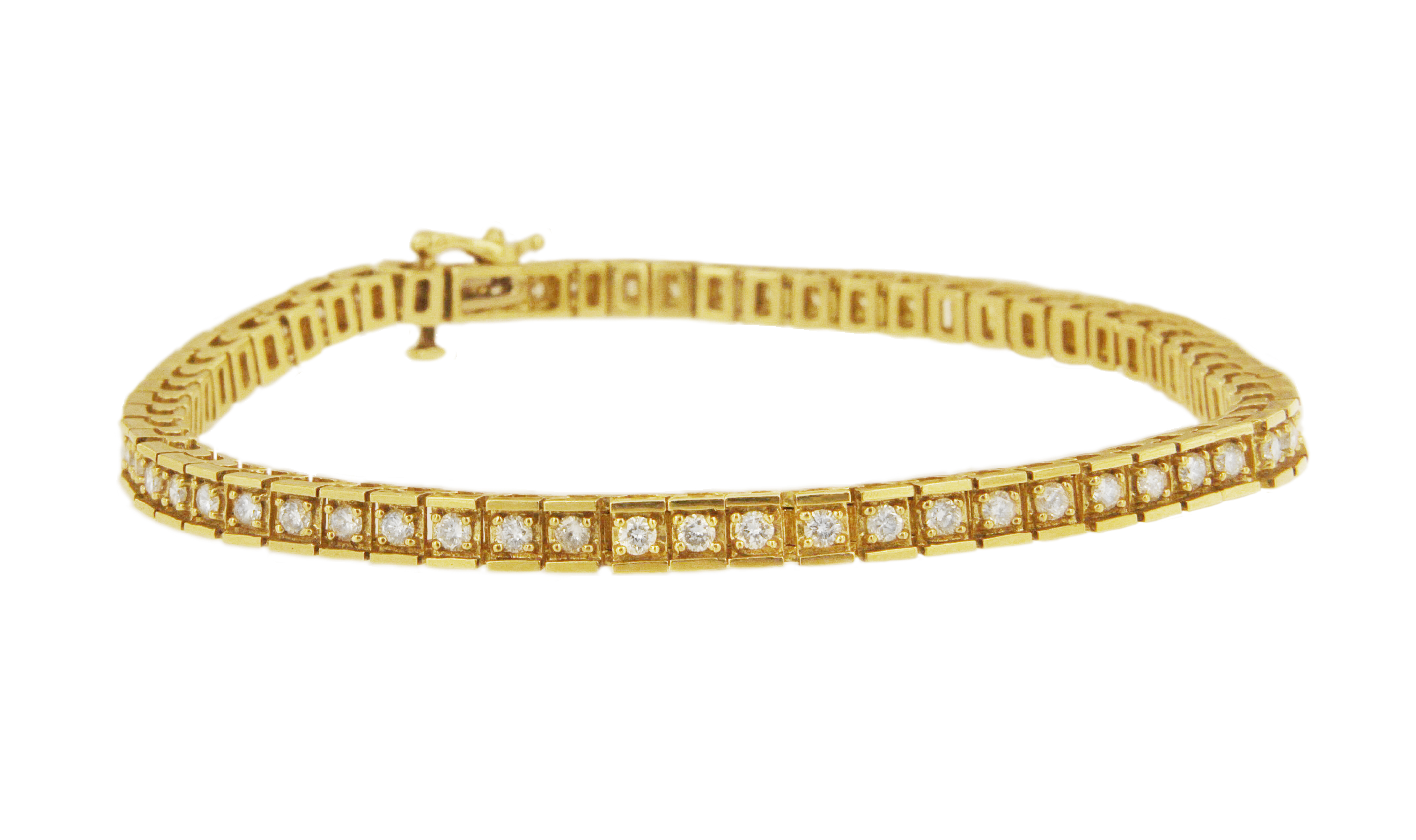 Elegant 14k Yellow Gold Diamond bracelet