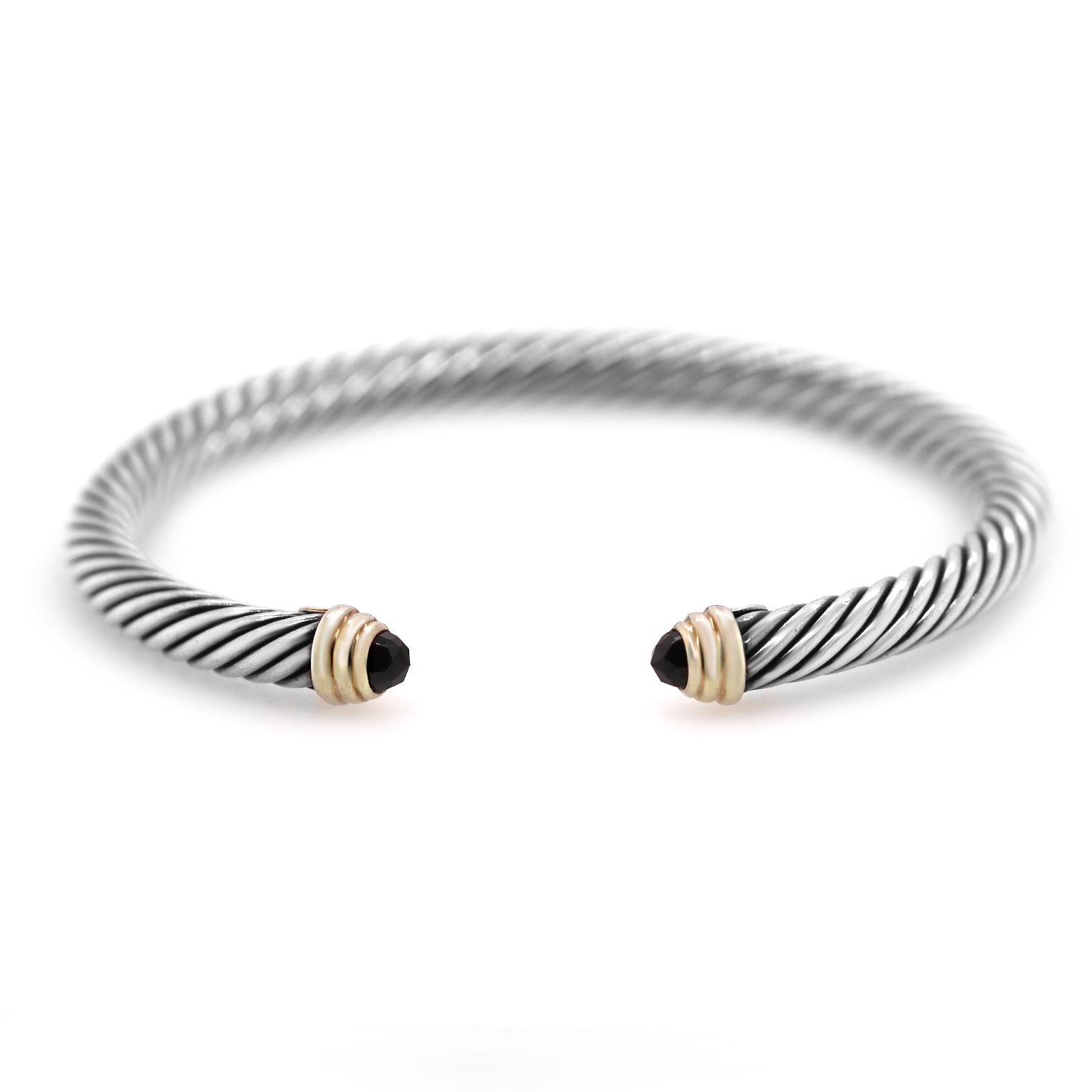 David Yurman Cable Classic Collection Bracelet with Garnet 14K Gold