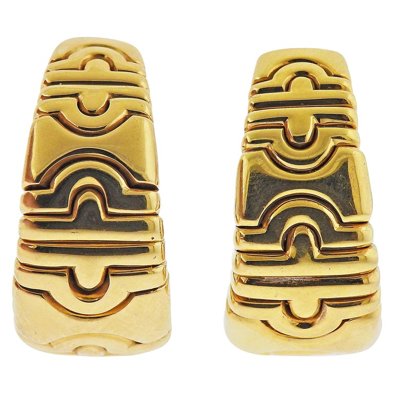 Bulgari Parentesi Gold Hoop Earrings