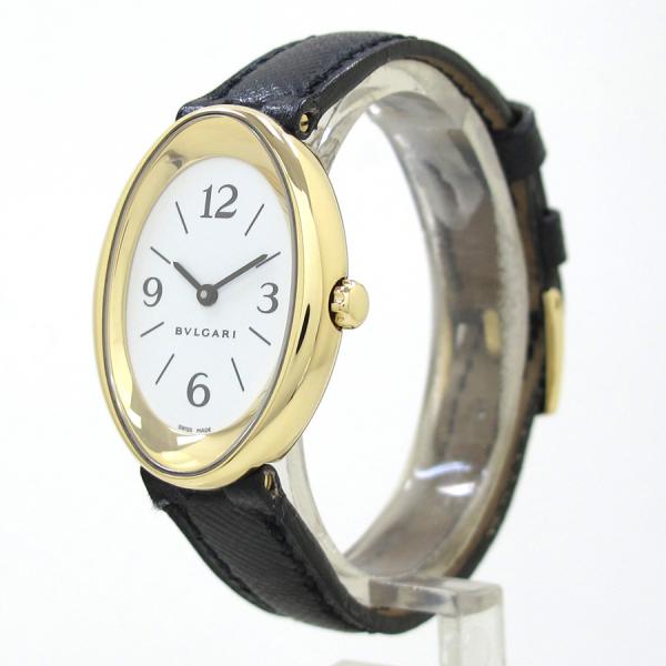 Bvlgari Oval YG Quartz Bvlgari Ovale OV27G Baignoire 18k Yellow White Dial Quartz  main image 3