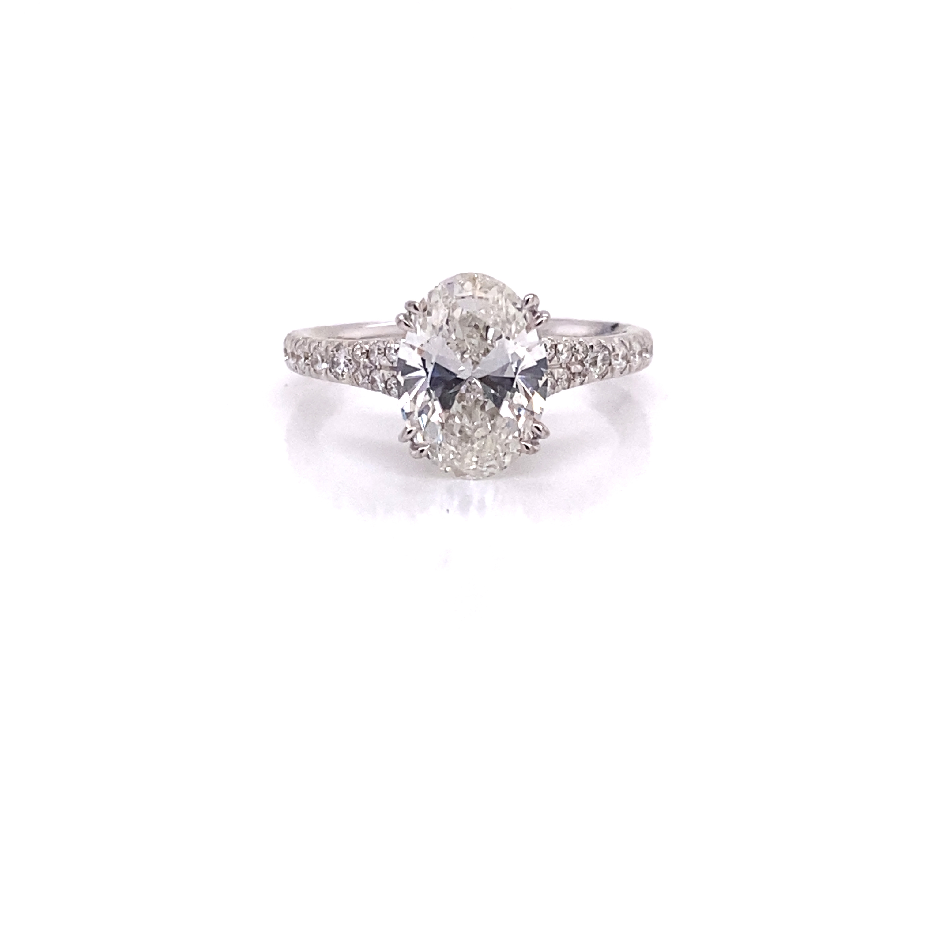 3 Carat Oval Cut Lab Grown Diamond Engagement Ring IGI Certified