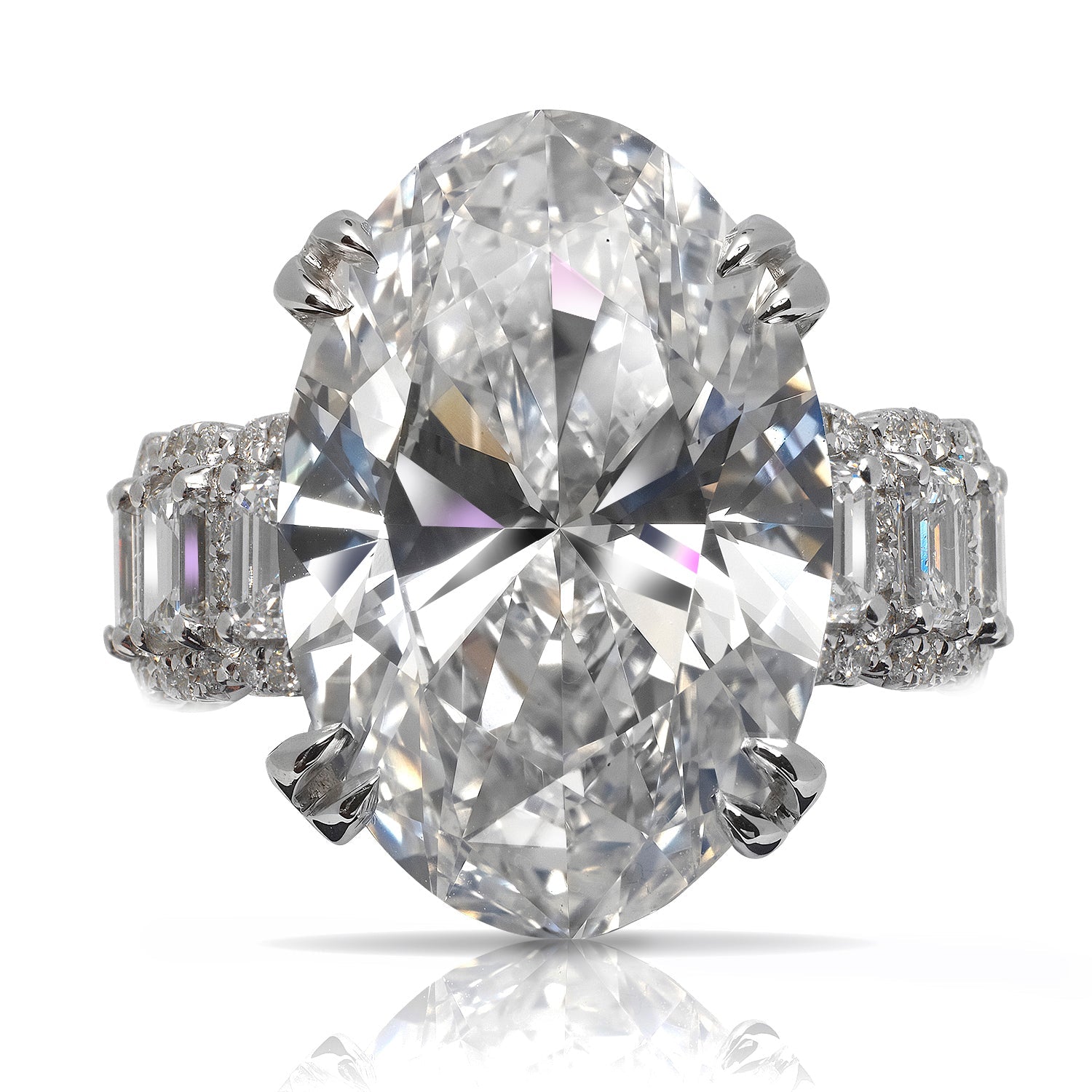 18 CARAT OVAL CUT E COLOR VS1 CLARITY DIAMOND ENGAGEMENT RING 18K WHITE GOLD GIA CERTIFIED 14 CT E VS1 BY MIKE NEKTA