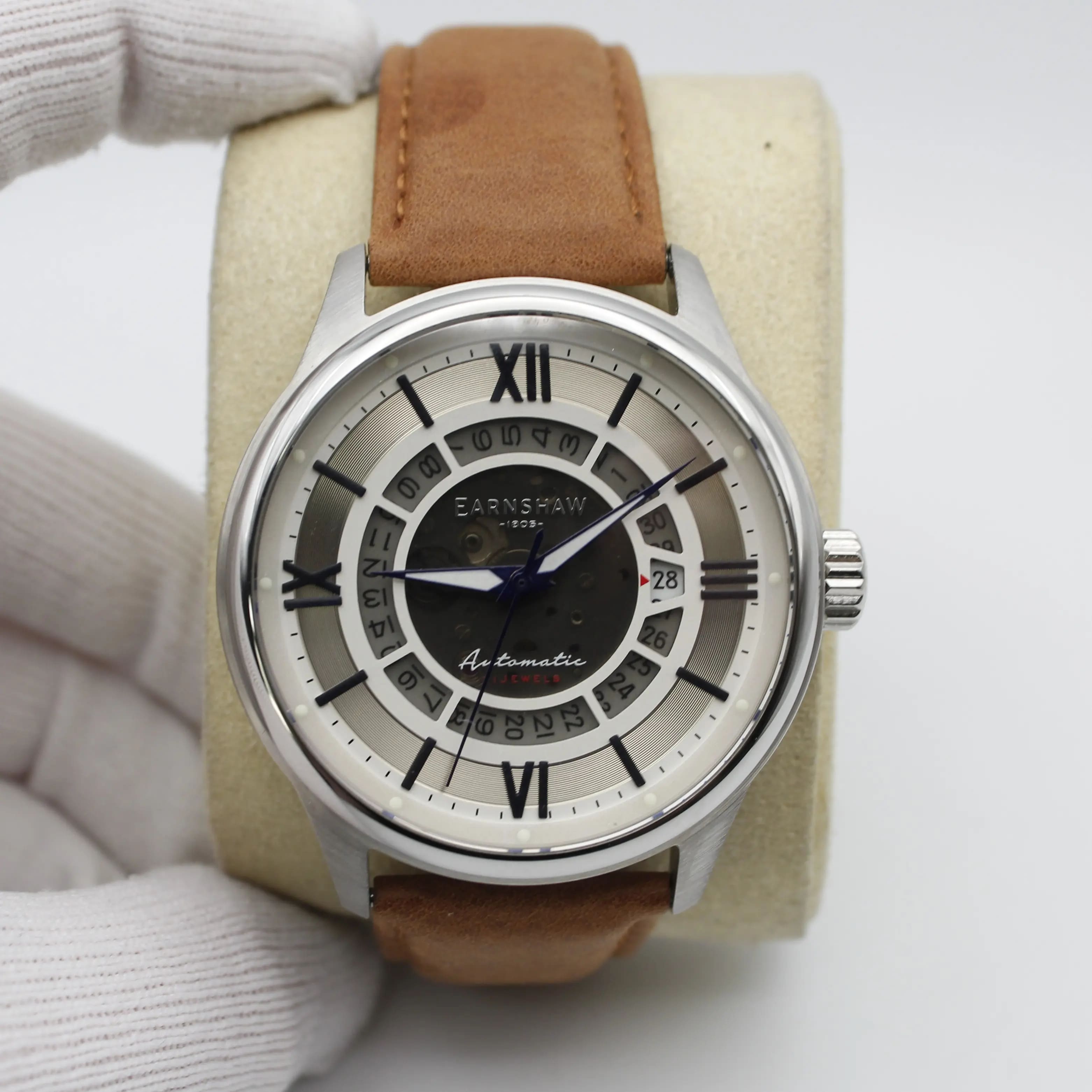Earnshaw 43MM Steel Automatic Mens Watch 