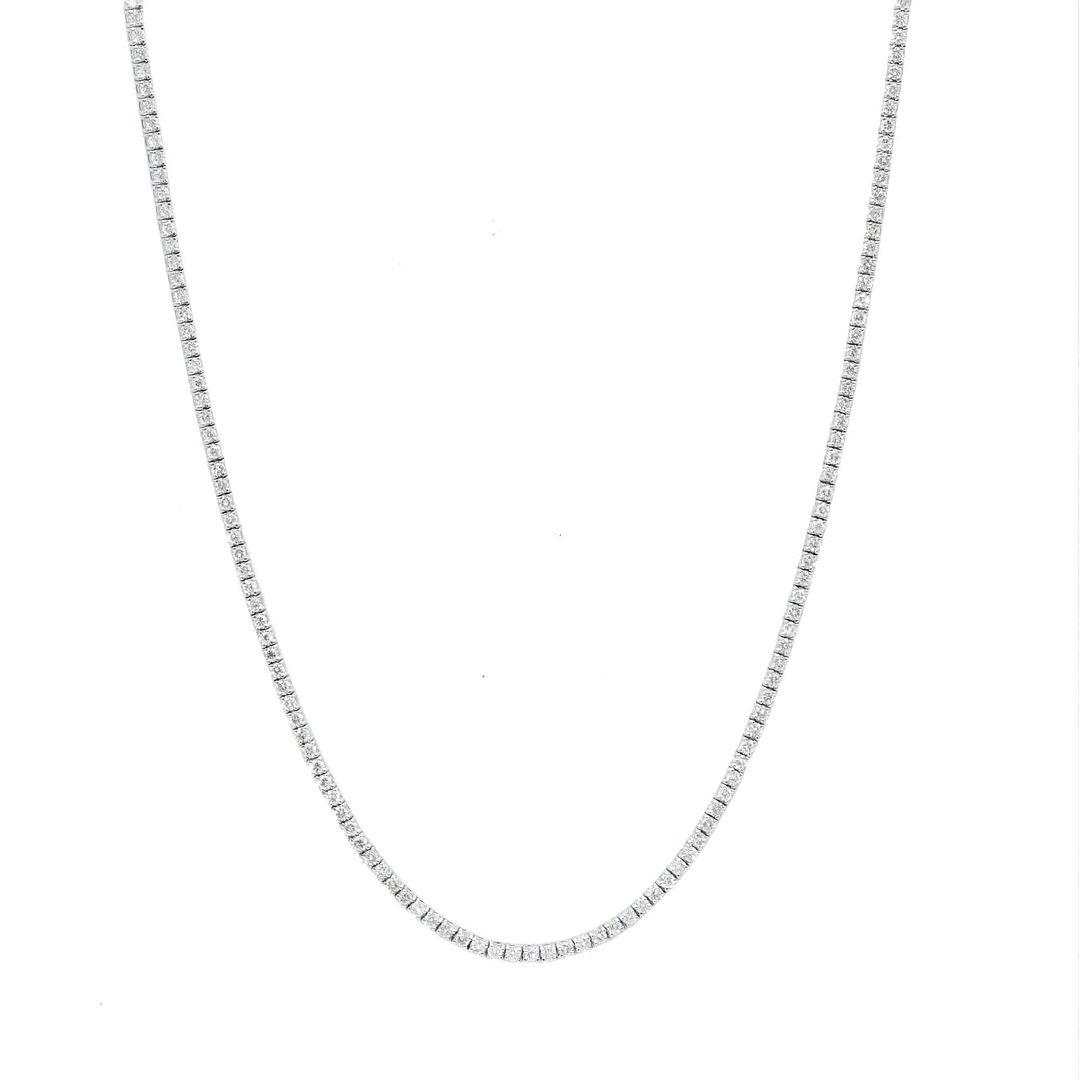 True 14k White Gold 4.45 ct Diamond Necklace