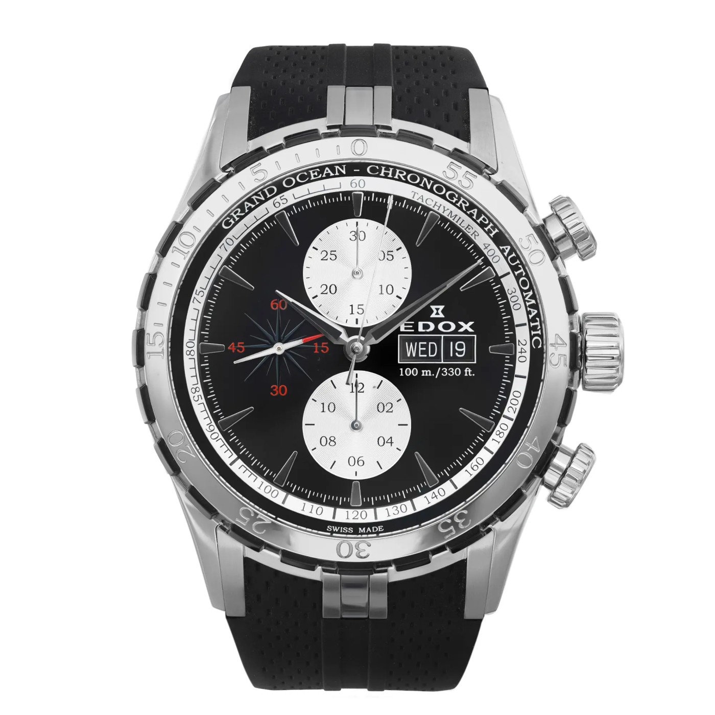Edox Grand Ocean 48mm Black Dial Automatic Men Watch